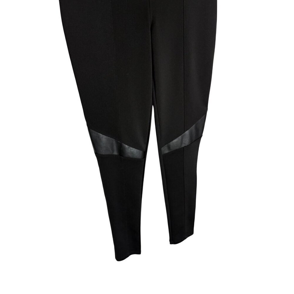 Anne Fontaine Naidy Leggings with Vegan Leather-sz Small - Picture 2 of 7